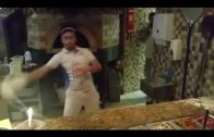 Pizza Flipping Master Shows His Amazing Skills