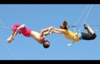 Wonderful Performance Of Flying Trapeze Girls